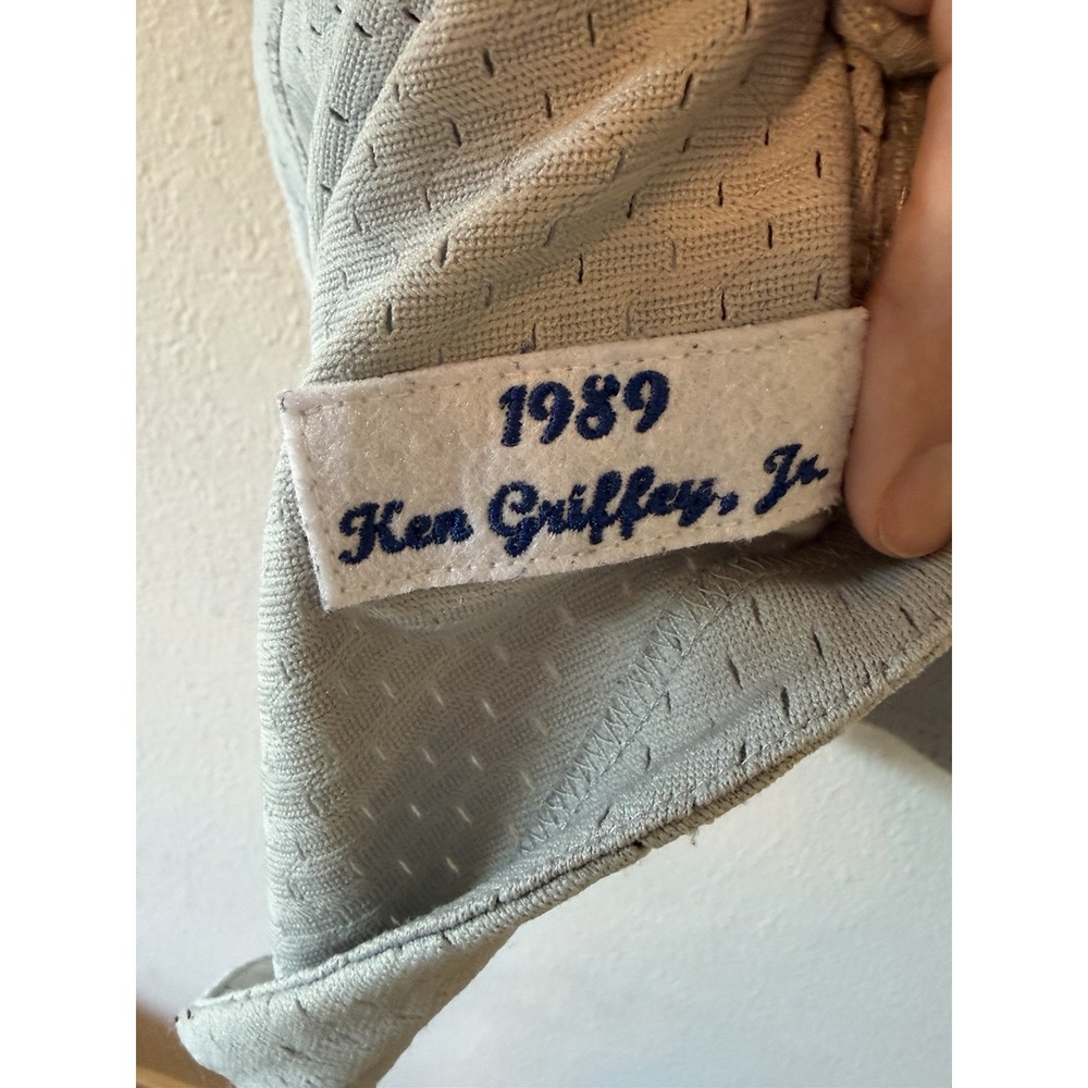 Ken Griffey Jr. Grey Seattle Mariners 1989 Authentic Pullover Baseball Jersey XL - Picture 9 of 9